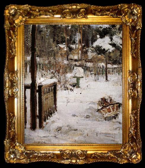 framed  Nikolay Fechin The scene of winter, ta009-2